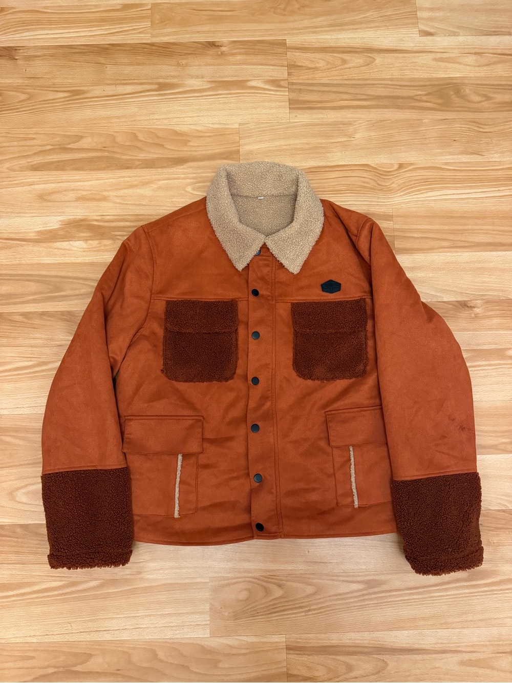 Kimes Ranch Women’s Faux Suede Sherpa Fleece Collar Jacket (sz Medium)